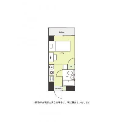 ユニオンマンスリー金沢文庫１　306　1R・シングル☆【禁煙ルーム】室内洗濯機や電子レンジなど生活家電完備＆デスク・チェアのあるお部屋/駅前には大きめのスーパーありの間取り図