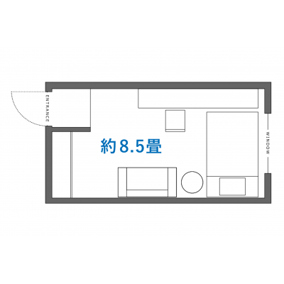 《すぐご案内可能》無印良品提携【渋谷まで1本】2024年OPEN！無料のワークラウンジ・サウナ付きマンスリー［goodroom residence 越谷］（105）の間取り図