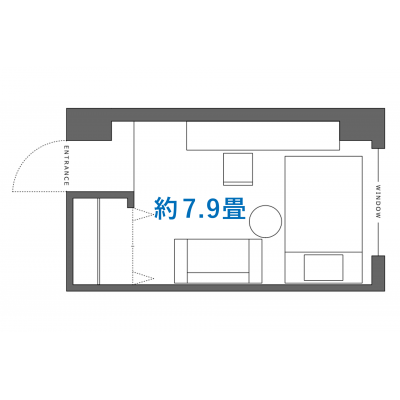 《すぐご案内可能》無印良品提携【池袋まで直通10分】無料サウナ・ラウンジ付きマンスリー［goodroom residence 板橋ときわ台］（416）の間取り図