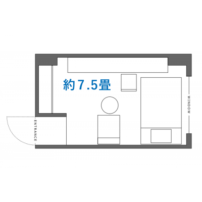《すぐご案内可能》【新宿直通・駅徒歩3分】サウナ・ラウンジ・カフェ併設マンスリー［goodroom residence 調布国領］（307）の間取り図