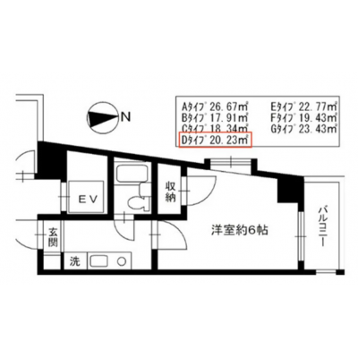 ワールドポテンシャル神楽坂305「🌸神楽坂エリア🏠禁煙・Wi-Fi無料の快適生活✨」の間取り図