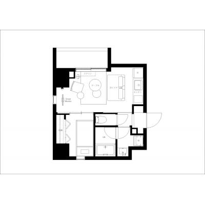 錦糸町駅から徒歩4分/2025年築/2LDKの広くて快適なお部屋/アーバネックス錦糸公園II 1103の間取り図