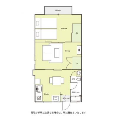 ●2026年2月12日から入居可●ユニオンマンスリー相鉄希望ヶ丘２　202　2DK・ツイン☆【禁煙ルーム】人気の角部屋＆バストイレ別♪安心のモニター付きインターフォン＆室内洗濯機完備！の間取り図