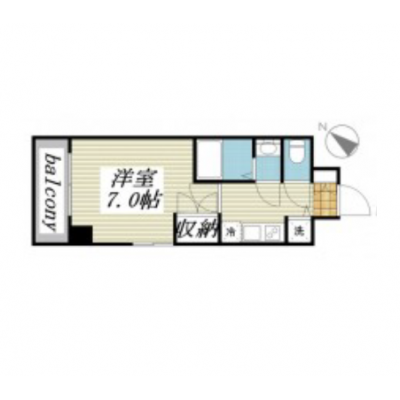 【🍡！秋の大感謝価格！🍡】【禁煙🚭/Wi-Fi無料🌐】マイナビSTAY勝どき　206の間取り図