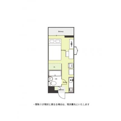 ユニオンマンスリー南林間３　106　1R・セミダブル☆【禁煙ルーム】角部屋＆大きな収納付き♪小田急江ノ島線 南林間駅 徒歩3分。中央林間駅となり・大和駅や相模大野駅へ乗り換えなしでアクセスの間取り図