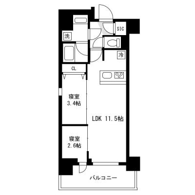 【2026年1月7日～ご入居可能】アットイン上野15-2  『公式サイトなら空室確認、web予約も可能です。今なら限定キャンペーンも実施中！「アットイン」で検索！🔍』の間取り図