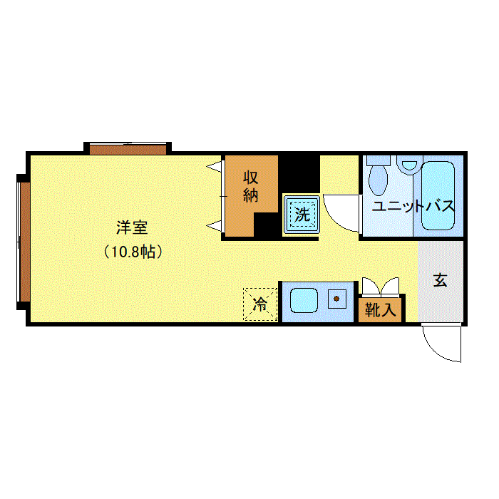 グッドステイ京急神奈川パークサイド△『禁煙ルーム・駅3分・1名入居限定』【ライト】の間取り図