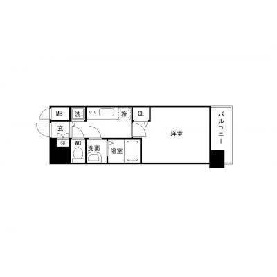 OneLife大国町セレクト【▼オートロック付、室内見学可（※空室状況により、応相談）】の間取り図