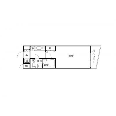 OneLife板橋本蓮沼【▼バストイレ別、独立洗面台付き】の間取り図
