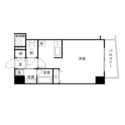 OneLife浅草クラルテ【▼バストイレ別、独立洗面台、浴室乾燥機付き】の間取り図