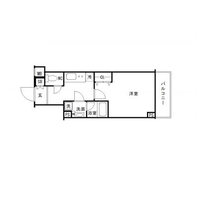 OneLife板橋大山アンベリール【▼バストイレ別、浴室乾燥機・独立洗面台付き、■Wi-Fi無制限】の間取り図