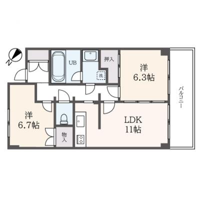 東都マンスリー　フレックス湘南石川【Wifi無料！オートロック！湘南台駅徒歩7分！】の間取り図