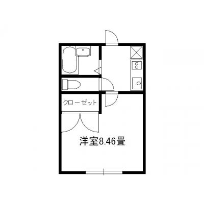【サンハナ302】東武足利市駅徒歩10分　１Kの間取り図