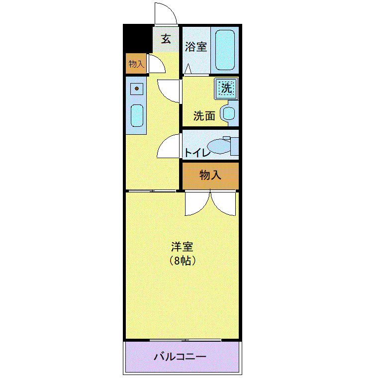 グッドステイ宇都宮コーポ■『禁煙ルーム・29平米・独立洗面』【ベーシック】の間取り図