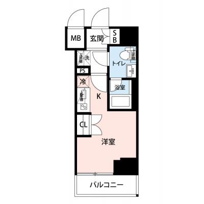 【🎉初期費用オフ｜お得なキャンペーン】【禁煙🚭/Wi-Fi無料🌐】マイナビSTAY Kawasaki Axis North　703の間取り図