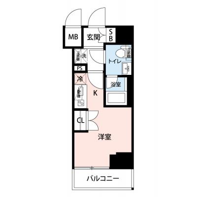 【60日以上の利用でお得🌈】【禁煙🚭/Wi-Fi無料🌐】マイナビSTAY Kawasaki Axis North　705の間取り図