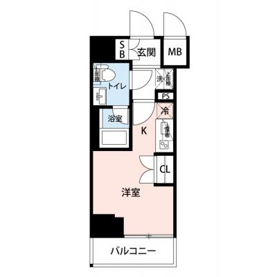 【清掃費11,000円OFF｜1月末までの入居限定🎁】【禁煙🚭/Wi-Fi無料🌐】マイナビSTAY Kawasaki Axis North　802の間取り図