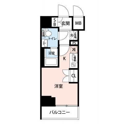 【清掃費11,000円OFF｜1月末までの入居限定🎁】【禁煙🚭/Wi-Fi無料🌐】マイナビSTAY Kawasaki Axis North　906の間取り図