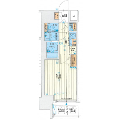 FRマンスリー江戸堀　★電車で『西梅田』駅　１分　『なんば』駅　４分★の間取り図