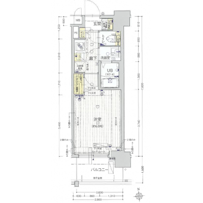 FRマンスリー城東Ⅱ　★築３年★　★電車で『京橋』駅へ２分　『新大阪』駅へ１１分★の間取り図