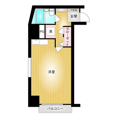 コスパだけじゃない“快適さ重視”マンスリータウン【デパート目の前・1FはTully’s Coffee】【高崎駅まで徒歩12分】鞘町A１の間取り図