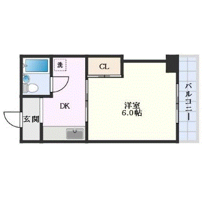 グッドステイ武庫之荘駅北エムス◎【ライト・Wi-Fi対応・1DK】の間取り図