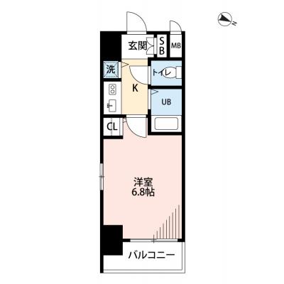 ◆パシオン大阪天満１【バストイレ別！JR環状線天満駅徒歩８分】の間取り図