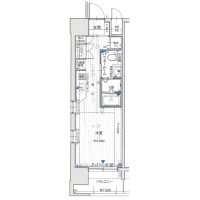 FRマンスリー梅田　★『梅田』駅まで徒歩９分★　★無料Wi-FI完備★　の間取り図