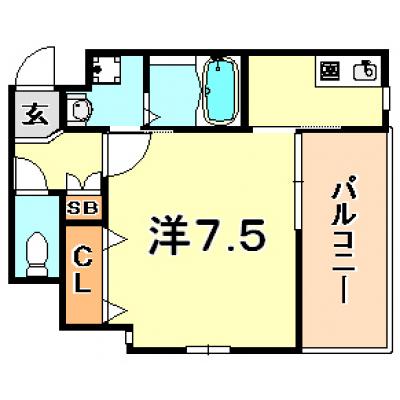 トラスト新神戸7【東海道新幹線 新神戸駅目の前！！】の間取り図