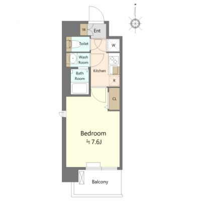 ≪🌲全ご利用期間の賃料を “60％OFF“ 実施中⇘🌳≫ 西九条駅から徒歩6分🚉 レジュールアッシュ福島フィーノ 🚭［No.1522040］の間取り図