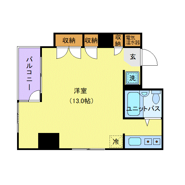 マンスリーリブマックス宇都宮メゾン★『禁煙ルーム・24平米』【1名入居限定】≪スマートシリーズ≫の間取り図
