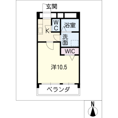 アルDEスリー中村日赤（ツインルーム）　104の間取り図