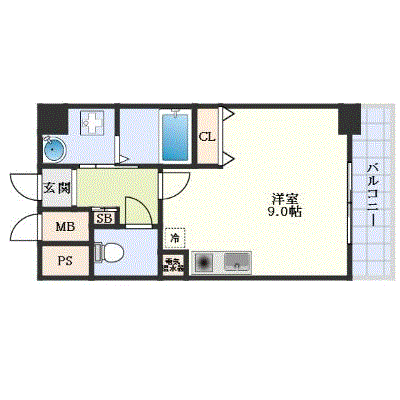 マンスリーリブマックス中崎町駅北アクア※【設備充実】≪エクセレントシリーズ≫の間取り図
