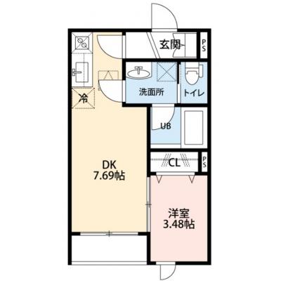 【J’sコート白鷺 102号室】新宿エリアまでアクセス良好！築浅デザイナーズマンション☆【インターネット無料】の間取り図