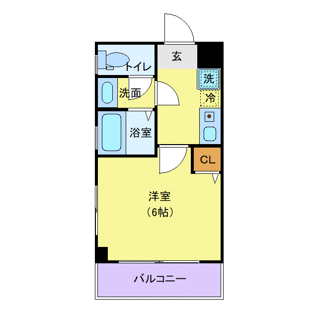 グッドステイ三軒茶屋NORTHフィオーレ□『禁煙ルーム・駅4分・1名入居限定・追い焚き機能・独立洗面・浴室乾燥付』【ハイクラス】の間取り図