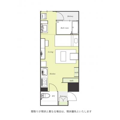 ●2026年5月12日から入居可●ユニオンマンスリー八千代村上レジデンス１　205　1R・シングル☆【禁煙ルーム】2023年築！人気の角部屋＆バストイレ別♪浴室乾燥機・独立洗面台・温水洗浄便座完備！Tの間取り図