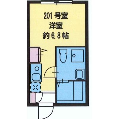 【✨🌅❄年末年始大感謝祭❄🌅✨】【禁煙🚭/Wi-Fi無料🌐】マイナビSTAYプランドール羽田弁天橋通り　201の間取り図