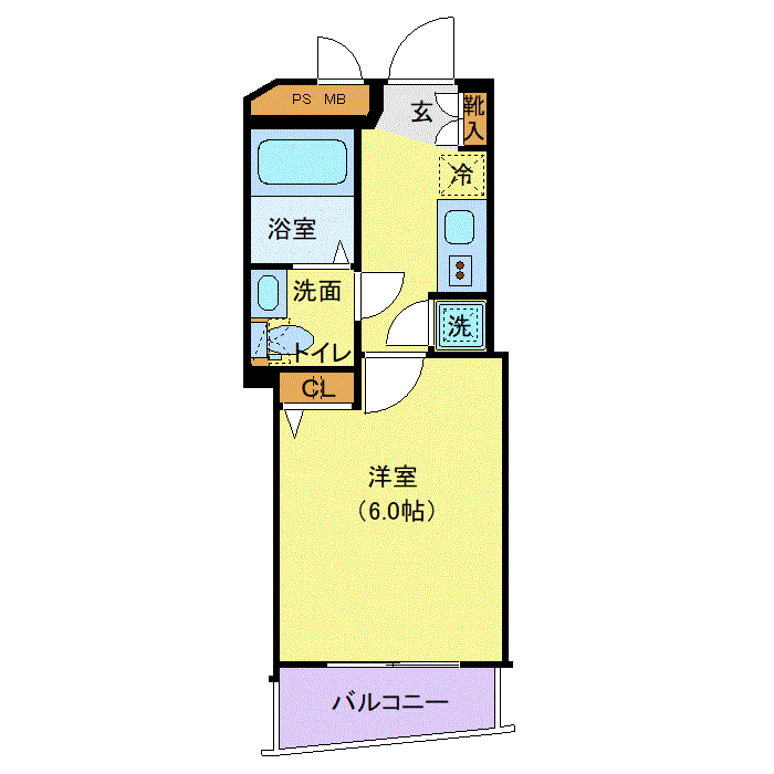 マンスリーリブマックス東新宿駅前▲『禁煙ルーム・駅2分』【独立洗面・浴室乾燥付】≪エクセレントシリーズ≫の間取り図