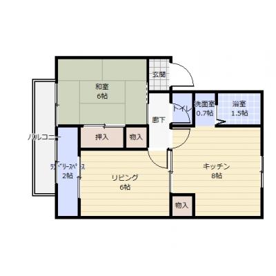 マンスリー上荒屋【白山IC4分・駐車場＆Wi-Fi完備・家具・家電付き】の間取り図