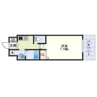 マンスリーリブマックス難波西ルノン△【設備充実】≪エクセレントシリーズ≫の間取り図