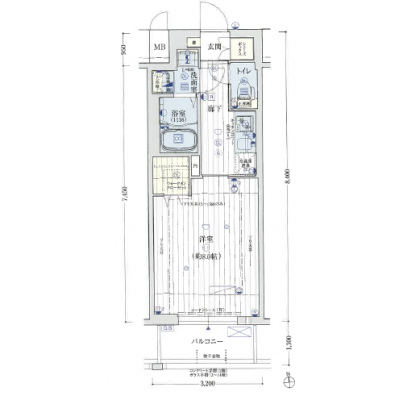 FRマンスリー天王寺　★電車で『天王寺』駅　１分　『なんば』駅　７分★の間取り図