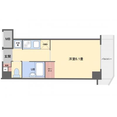 【オレンジマンスリー吉祥寺駅前①】♪新規OPEN♪駅近,禁煙ルーム,Wi-Fi無料,オートロック付き、エレベーターありの間取り図