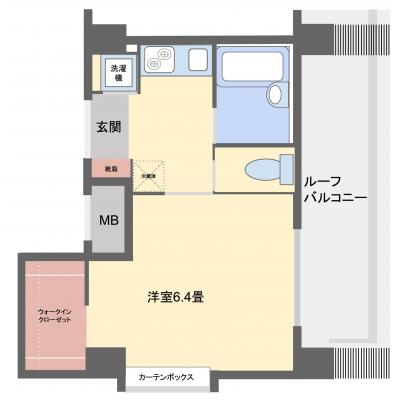 【オレンジマンスリー吉祥寺駅前②】♪新規OPEN♪駅近,禁煙ルーム,Wi-Fi無料,オートロック付き、エレベーターありの間取り図