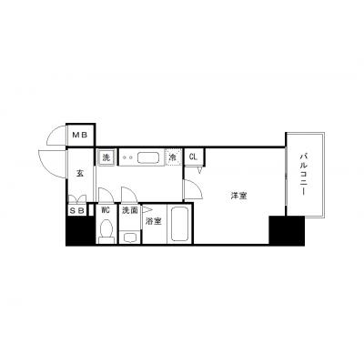 OneLife尼崎クロノス【▼室内見学可（※空室状況により、応相談）バストイレ別、オートロック付き】の間取り図