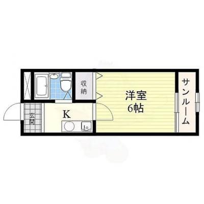 🚉✨【JR阪和鳳駅徒歩4分】ドラッグストア・コンビニ便利🏪💊ネット無料📶💻サンルーム付き☀️🌱の間取り図