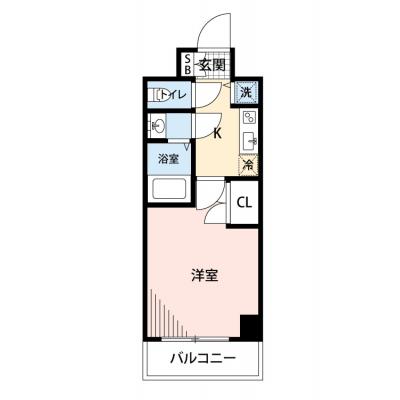 【🌷新生活応援キャンペーン🌷】【禁煙🚭/Wi-Fi無料🌐】マイナビSTAY勝どき　805の間取り図