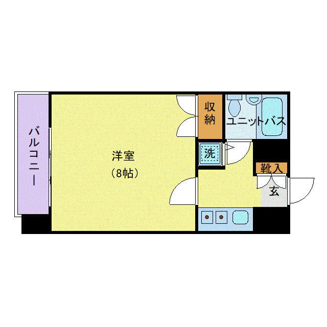 マンスリーリブマックス甲府グロワール△『禁煙ルーム・24平米』【1名入居限定】≪スマートシリーズ≫の間取り図