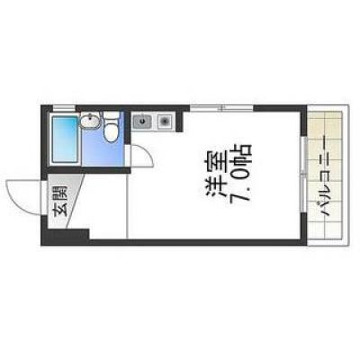 🙆‍♀️✨【阪和線堺市駅徒歩4分！】🚆💖家具家電付き💮💮の間取り図