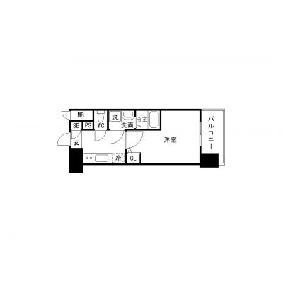 OneLife大阪城EAST【▼バストイレ別、独立洗面台、オートロック付き】の間取り図