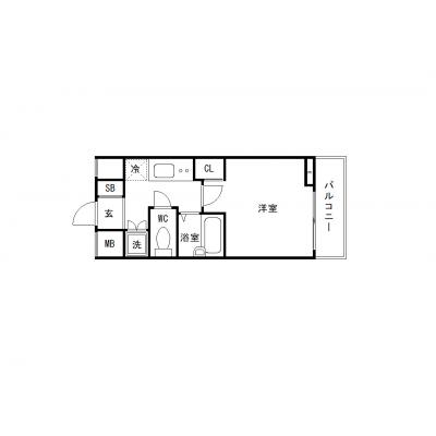 OneLife天王洲パーレ【▼室内見学可（※空室状況により、応相談）オートロック付き】の間取り図